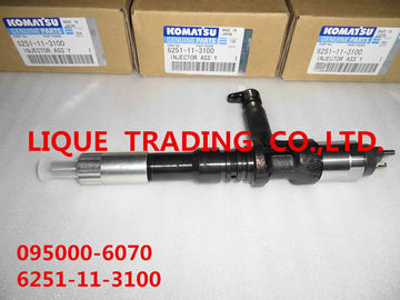 الصين حاقن السكك الحديدية المشتركة DENSO 095000-6070 لمحرك KOMATSU PC400 / 450-8 6251-11-3100 ، 6251113100 المزود