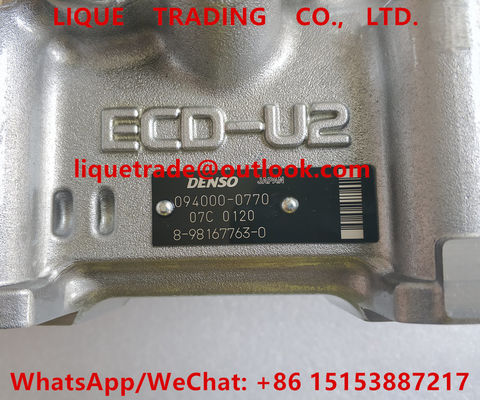 مضخة وقود DENSO 094000-0770 ، 8-98167763-0 لـ ISUZU 98167763 ، 0940000770 ، 8981677630 المزود