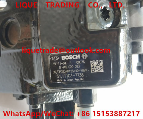 مضخة وقود BOSCH ذات القضيب المشترك 0445020023 ، 0445020 023 ، 51.11103-7738 ، 51.111037738 ، 51111037738 المزود